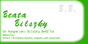 beata bilszky business card